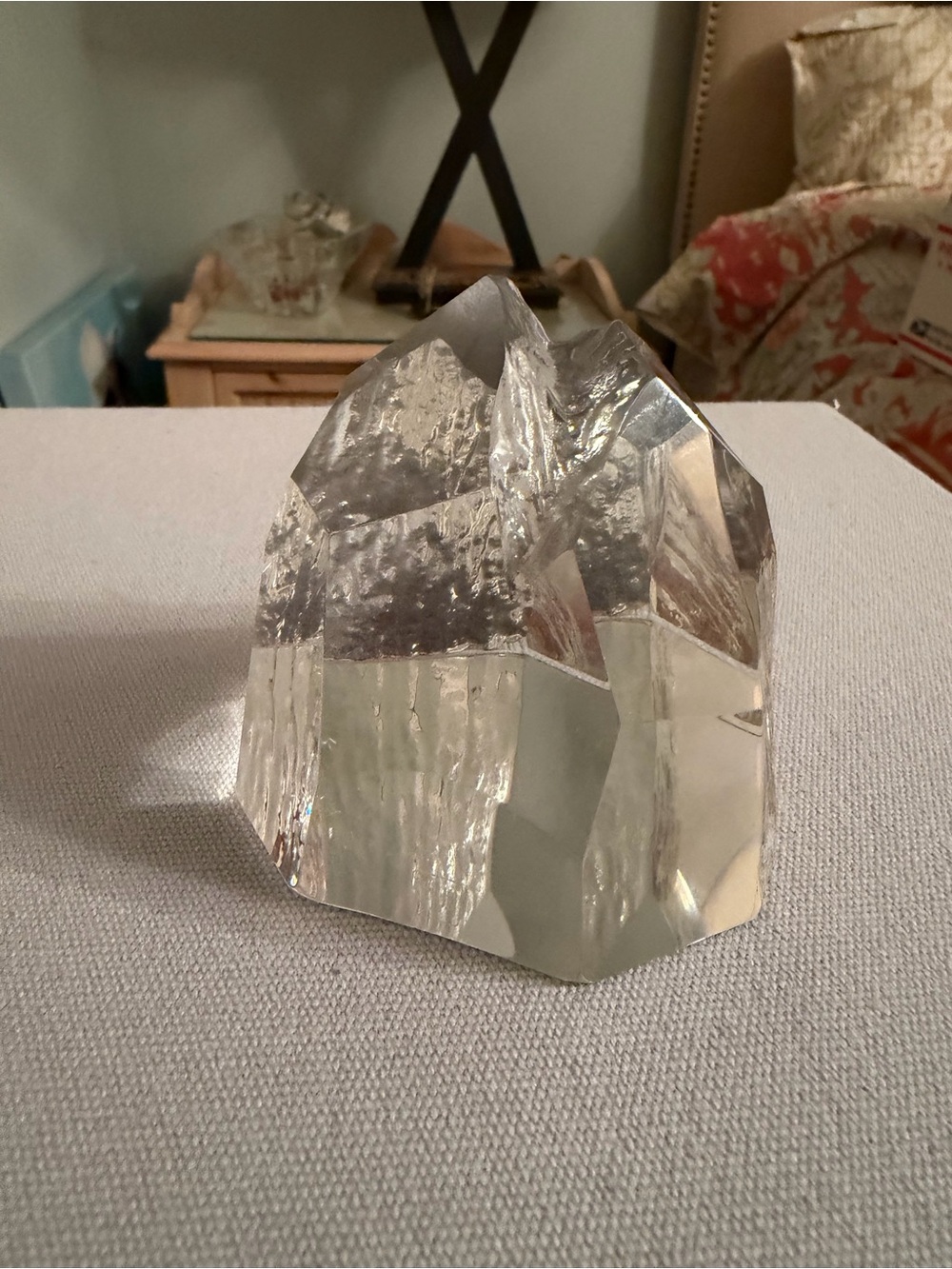 Hoya Clear Crystal Glass Sculpture Iceberg Paperweight